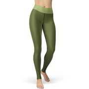 Olive Green Essential Yoga Leggings