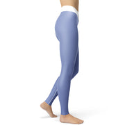 Grey Blue With White Essential Yoga Leggings