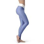 Grey Blue With White Essential Yoga Leggings