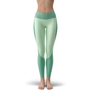 Light Green Heart Shapewear Yoga Leggings