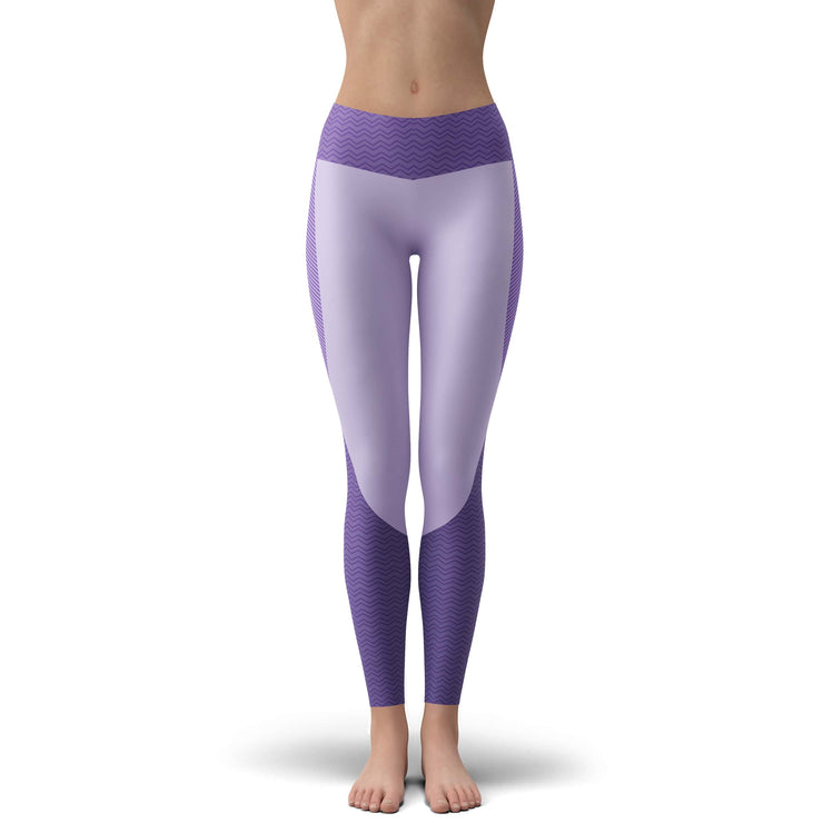 Lilac Heart Shapewear Pattern Yoga Leggings
