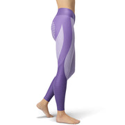 Lilac Heart Shapewear Pattern Yoga Leggings