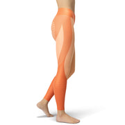 Tangerine Heart Shapewear Pattern Yoga Leggings