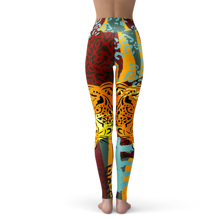 Colorful Leopard Yoga Leggings