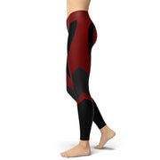 Black & Red Heart Shapewear Yoga Leggings
