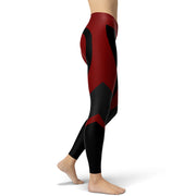 Black & Red Heart Shapewear Yoga Leggings