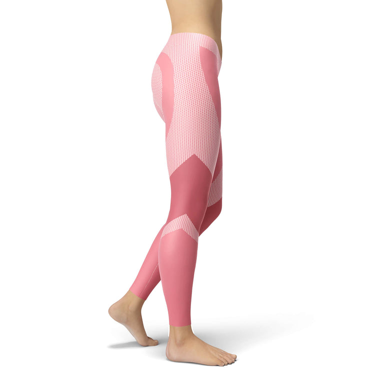 Blush Pink Heart Shapewear Yoga Leggings