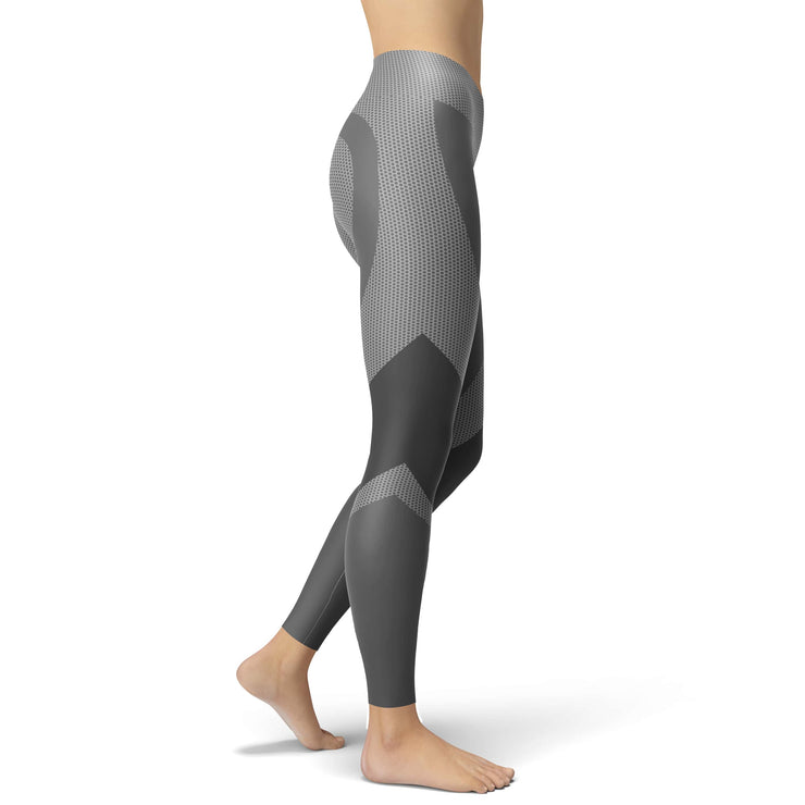 Grey Heart Shapewear Yoga Leggings