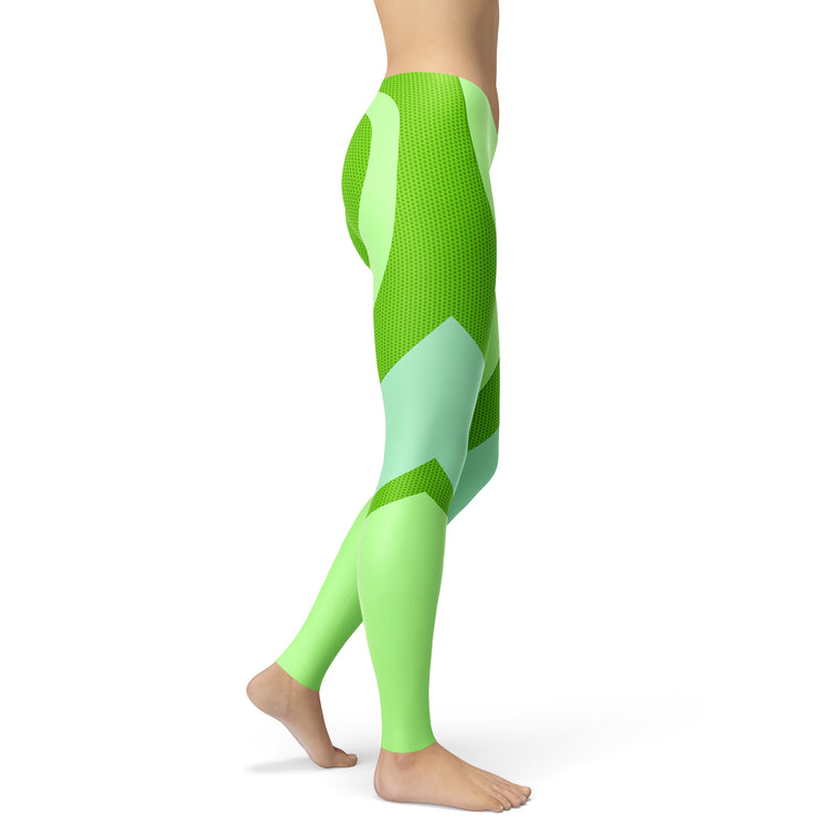 Green Apple Heart Shapewear Leggings