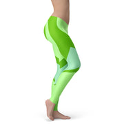 Green Apple Heart Shapewear Leggings