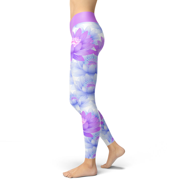 Lilac Lotus Yoga Leggings