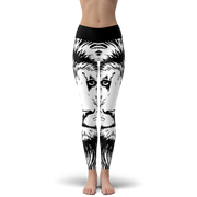 Roar Black & White Lion Yoga Leggings