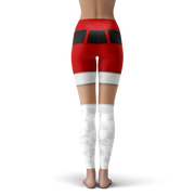 Santa Outfit With White Stockings Yoga Leggings