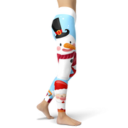 Santa And Snowman Yoga Leggings