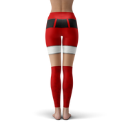 Santa Outfit With Red Stockings Yoga Leggings