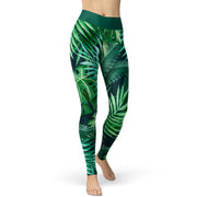 Palm Leaf Yoga Leggings