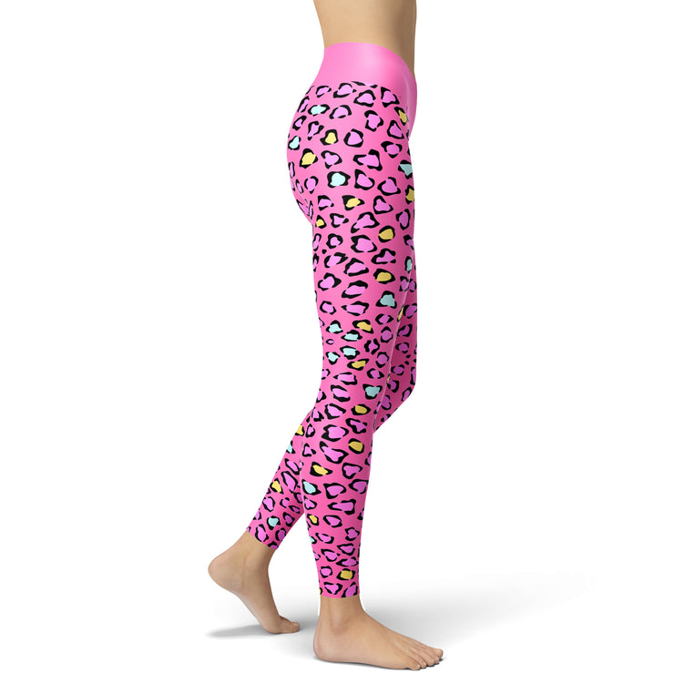 Pink Cheetah Print Yoga Pants