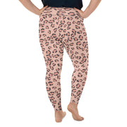 Pink Leopard Print Plus Size Leggings | Yoga Pants | Activewear | Lily Mist