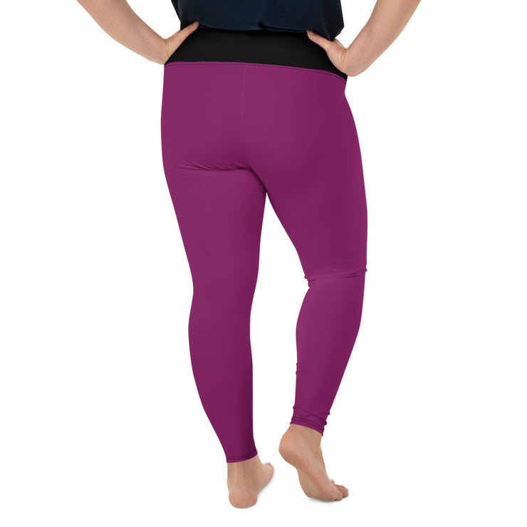 Magenta Plus Size Leggings | Yoga Pants | Activewear | Lily Mist