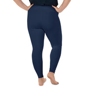 Dark Blue Plus Size Leggings | Yoga Pants | Activewear | Lily Mist