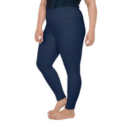 Dark Blue Plus Size Leggings | Yoga Pants | Activewear | Lily Mist