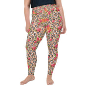 Wild Rose Plus Size Leggings | Yoga Pants | Activewear | Lily Mist