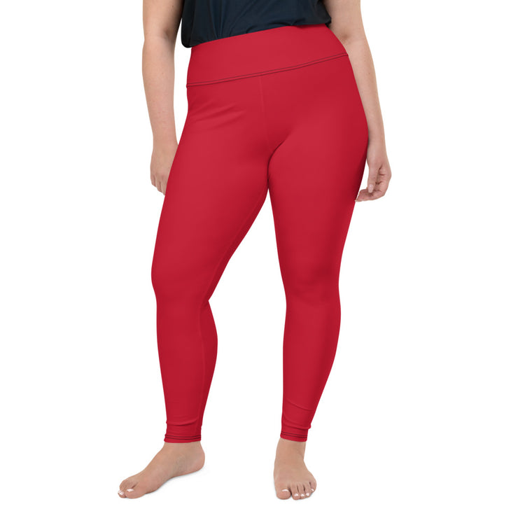 Ruby Red Plus Size Leggings | Yoga Pants | Activewear | Lily Mist