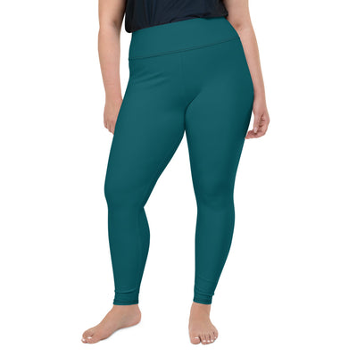 Petrol Blue Plus Size Leggings | Yoga Pants | Activewear | Lily Mist