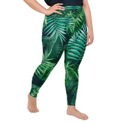 Palm Print Plus Size Legging