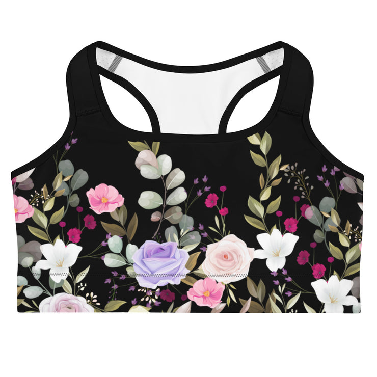 Dark Bloom Sports Bra | Yoga Wear | Activewear | Lily Mist