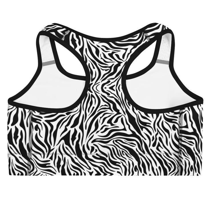 Zebra Zeal Sports Bra, Yoga Wear, Activewear