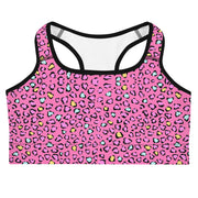 Pink Cheetah Print Sports Bra | Yoga Wear | Activewear | Lily Mist