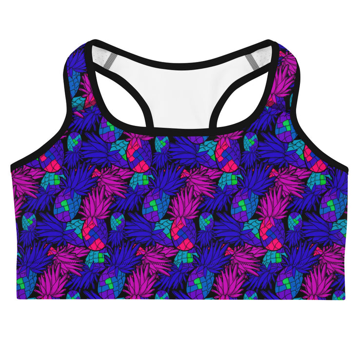 Vibrant Pineapple Sports Bra | Yoga Wear | Activewear | Lily Mist