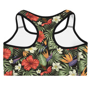 Red Tropical Lily Sports Bra | Yoga Wear | Activewear | Lily Mist