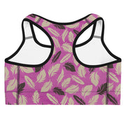 Purple Feather Sports Bra | Yoga Wear | Activewear | Lily Mist