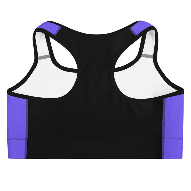 Purple & Black Sports Bra