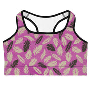 Purple Feather Sports Bra | Yoga Wear | Activewear | Lily Mist