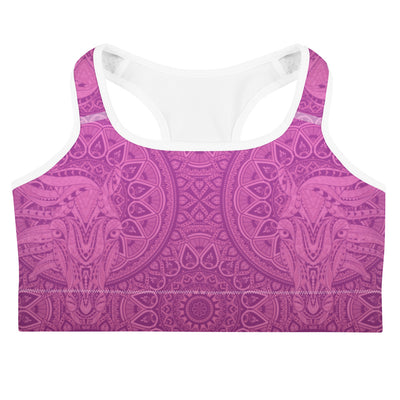 Pink Mandala Horse Sports Bra | Yoga Wear | Activewear | Lily Mist