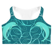 Green Dolphin Sports Bra | Yoga Wear | Activewear | Lily Mist