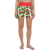 Strawberry Pattern Yoga Shorts