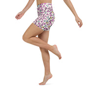 Colorful Cheetah Yoga Shorts