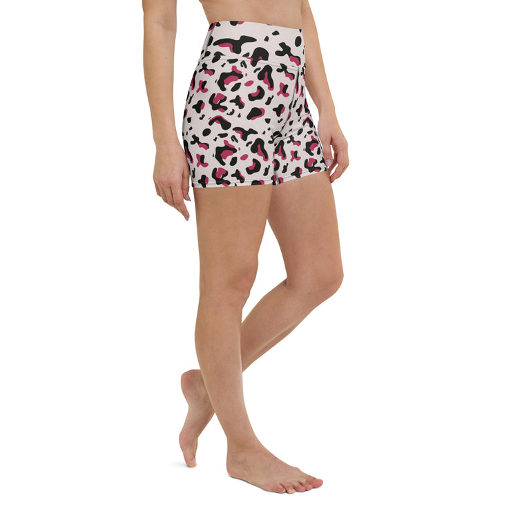Berry Cheetah Yoga Shorts