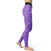 Violet Colorful Cheetah Yoga Leggings