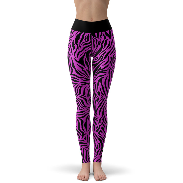 Pink Zebra Print Yoga Leggings