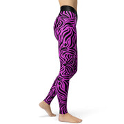 Pink Zebra Print Yoga Leggings